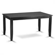 Pemberly Row 5-Piece Dining Set with Wood Table in Black/Shitake