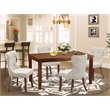 Pemberly Row 5-Piece Wood Dining Table Set in Mahogany