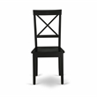 Pemberly Row 3-Piece Dining Table Set with X-Back Chairs in Black & Cherry
