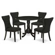 Pemberly Row 5-Piece Dining Table and Chair Set in Black Finish
