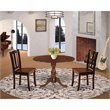 Pemberly Row 3-Piece Solid Wood Dining Set in Mahogany Finish