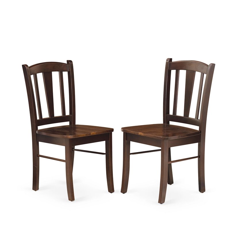 Pemberly Row 3-Piece Solid Wood Dining Set in Mahogany Finish