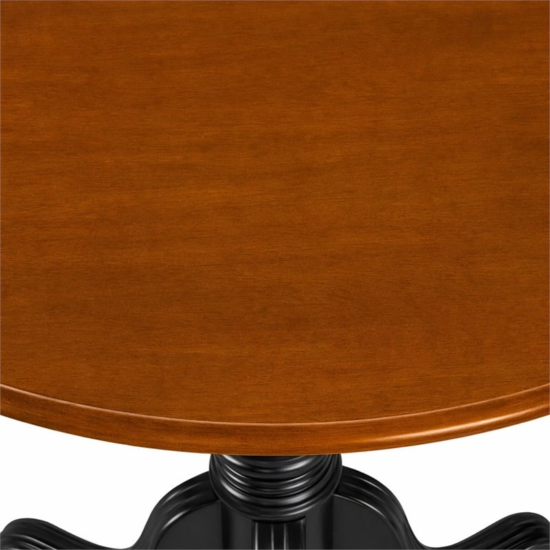Pemberly Row 5-Piece Wood Dinette Set in Black/Cherry