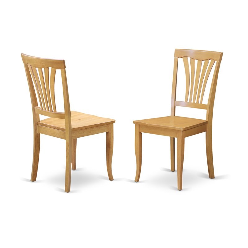 Pemberly Row 5-Piece Wood Dining Set with Oak Chairs and Table Finish
