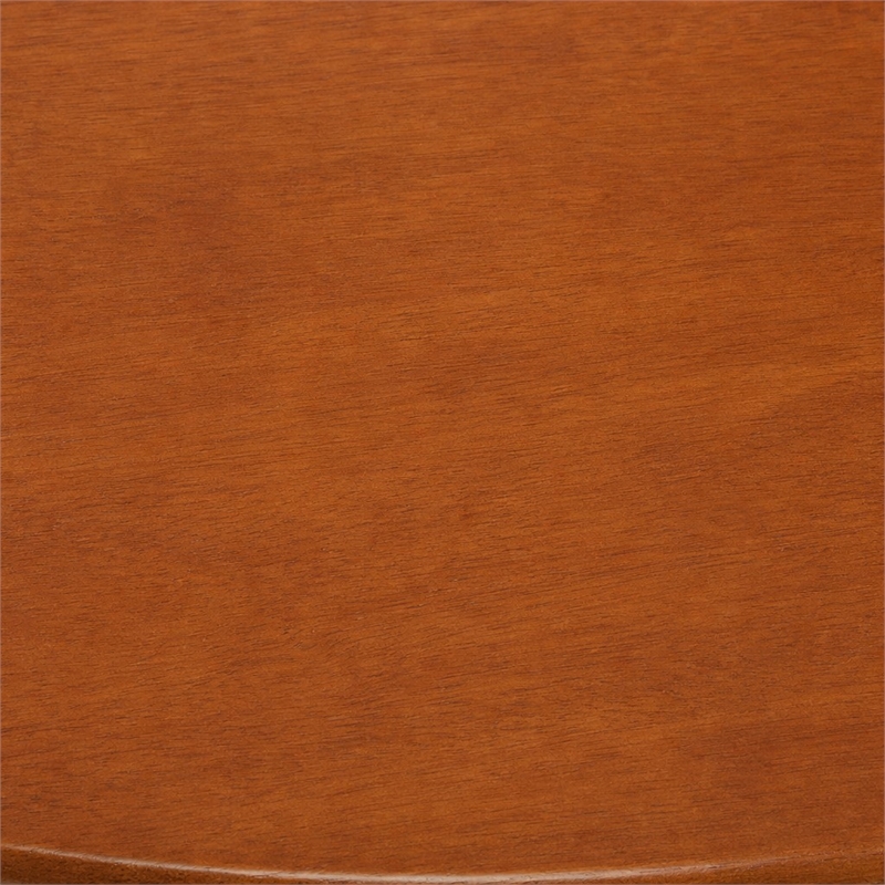 Pemberly Row 5-Piece Wood Dining Set with Round Drop-Leaf Table in Black Cherry