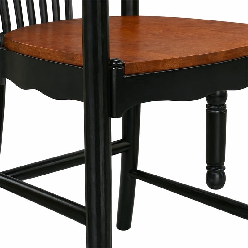 Pemberly Row 5-Piece Wood Dining Set with Round Drop-Leaf Table in Black Cherry