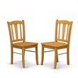 Pemberly Row 5-Pc Asian Solid Wood Dining Set in Oak Finish