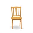 Pemberly Row 5-Pc Asian Solid Wood Dining Set in Oak Finish
