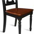 Pemberly Row 5-Piece Round Wood Dining Table Set in Black and Cherry