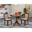Pemberly Row 3-Piece Dining Table Set with Acacia Walnut Finish