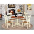 Pemberly Row 5-Piece Dining Set in Buttermilk Cherry Wood
