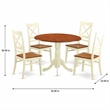 Pemberly Row 5-Piece Dining Set in Buttermilk Cherry Wood