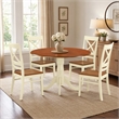 Pemberly Row 5-Piece Dining Set in Buttermilk Cherry Wood