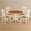 Pemberly Row 5-Piece Dining Set in Buttermilk Cherry Wood