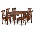 Pemberly Row 7-Piece Wood Dining Table and Chairs Set in Mahogany
