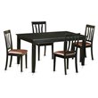 Pemberly Row 5-Piece Traditional Wood Dining Set in Black