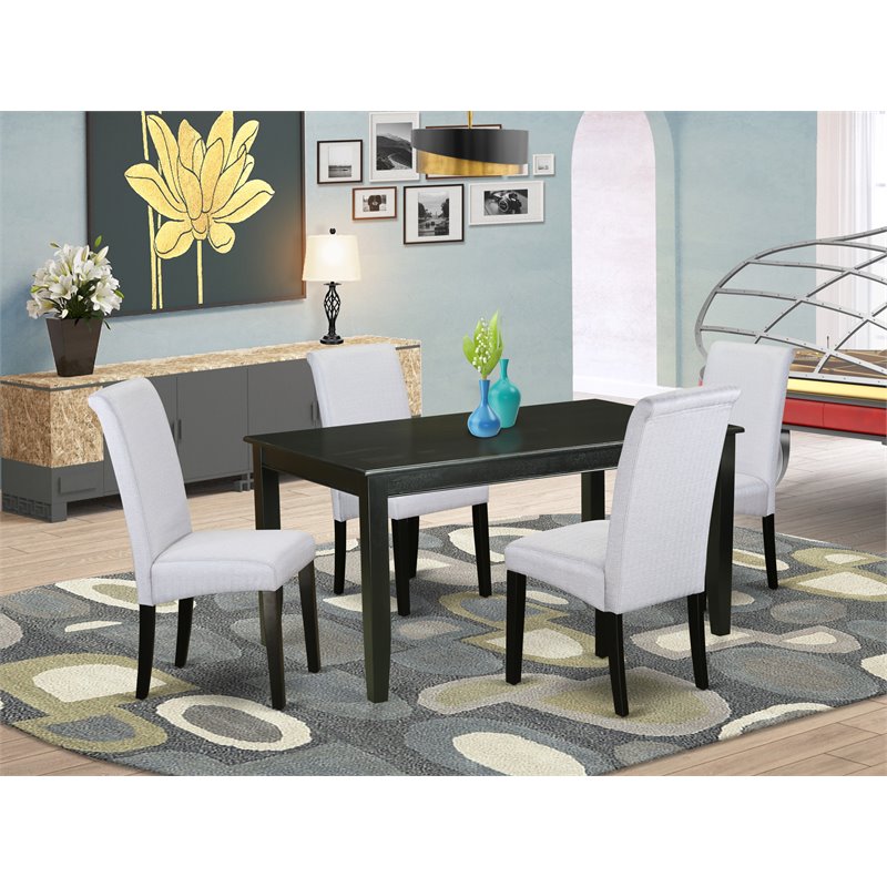 Pemberly Row 5-Piece Wood Dining Set with Black and Blue Finish