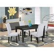 Pemberly Row 5-Piece Wood Dining Set with Black and Blue Finish