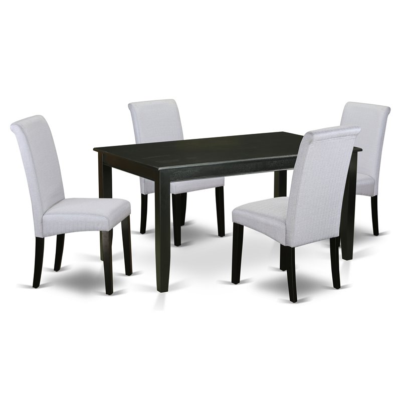 Pemberly Row 5-Piece Wood Dining Set with Black and Blue Finish