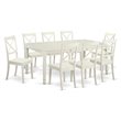 Pemberly Row 9-Piece Wood Dining Set in Linen White Finish