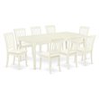 Pemberly Row 9-Piece Wood Dinette Table Set in Linen White Finish