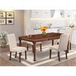 Pemberly Row 5-Piece Asian Hardwood Dining Set in Mahogany & Cream