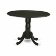 Pemberly Row 5-Piece Traditional Wood Dining Set with Black Finish