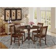 Pemberly Row 5-Piece Traditional Wood Dining Set in Mahogany