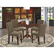 Pemberly Row 5-Piece Wood Dining Set with Mahogany and Coffee Finish
