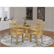 Pemberly Row 5-Piece Traditional Wood Dining Room Set in Oak Finish