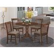 Pemberly Row 5-Piece Wood Kitchen Table and Chairs in Mahogany Finish