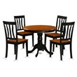Pemberly Row 5-Piece Wood Dining Set in Black & Cherry Finish