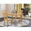 Pemberly Row 3-Piece Traditional Wood Dining Set in Oak