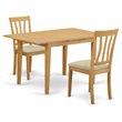 Pemberly Row 3-Piece Traditional Wood Dining Set in Oak