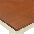 Pemberly Row Rectangular Wood Dining Table in Cream and Cherry