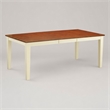 Pemberly Row Rectangular Wood Dining Table in Cream and Cherry