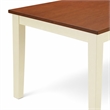 Pemberly Row Rectangular Wood Dining Table in Cream and Cherry