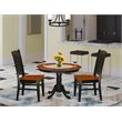 Pemberly Row 3-Piece Hartland Dining Table Set Wood Black Cherry Finish