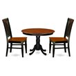 Pemberly Row 3-Piece Hartland Dining Table Set Wood Black Cherry Finish