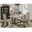 Pemberly Row 5-Piece Asian Wood Dining Table Set in Distressed Finish