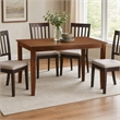 Pemberly Row Rubber Wood Dining Table in Mahogany Finish