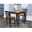 Pemberly Row 3-Piece Pub Dining Set in Black and Cherry Finish