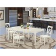 Pemberly Row 5-Piece Wooden Dining Set in Linen White Finish