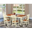 Pemberly Row 7-Piece Buttermilk & Cherry Dining Table Set with Chairs