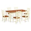 Pemberly Row 7-Piece Buttermilk & Cherry Dining Table Set with Chairs