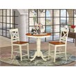 Pemberly Row 3-Piece Counter Height Dining Set in Buttermilk and Cherry