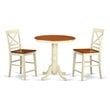 Pemberly Row 3-Piece Counter Height Dining Set in Buttermilk and Cherry