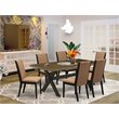 Pemberly Row X-Style 7-Piece Wood Dining Set Multi-Color Finish