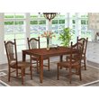 Pemberly Row 5-Piece Wood Dining Table and Chair Set in Mahogany