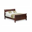 Pemberly Row Louis Philippe Wood Queen Bed in Walnut